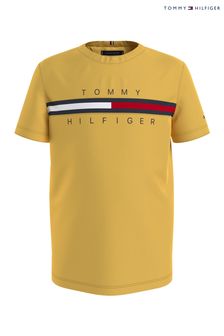 חולצת טי נמתחת בדוגמת דגל בצבע צהוב של Tommy Hilfiger (U39092) | ‏140 ₪ - ‏163 ₪
