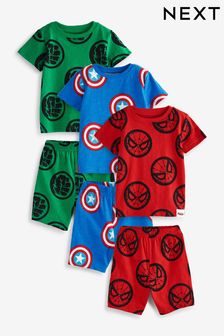 Marvel Short Pyjamas 3 Pack (9mths-12yrs) (U39249) | DKK284 - DKK362