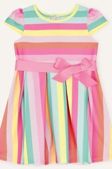 Monsoon Girls Baby Ponte-Kleid mit Streifen, leuchtende Farben (U39427) | 15 € - 17 €