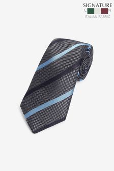 海軍藍條紋 - Signature 義大利製領帶 (U39445) | HK$213