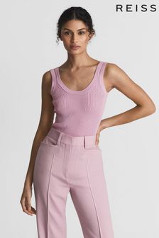 Reiss Pink Sabrina Double Strap Knitted Vest (U39849) | €140
