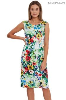 Gina Bacconi Kailia Green Floral Scuba Dress (U39901) | €71