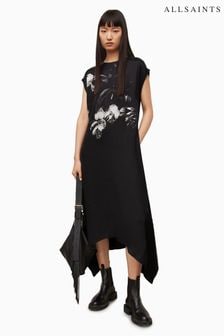 AllSaints Black Gian Kosumoso Dress (U40578) | $328