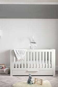 Mamas & Papas White Wash Franklin Cot Bed (U40724) | €617