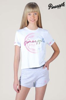 Pineapple White Rainbow Logo T-Shirt (U40796) | €22.50