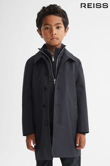 Reiss Navy Perrin Junior Trench With Funnel-Neck Insert (U40814) | €149