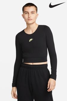 Nike Black Dance Long Sleeve Crop Top (U41088) | €25