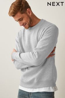 Grey Regular Fit Crew Sweatshirt (U41246) | $60