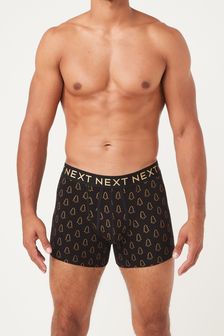 Black/Gold Christmas Tree A-Front Single Hipster Boxers 2 Pack (U41248) | $12