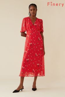 Finery Red Carolina Daisy Dress (U41461) | ₪ 321