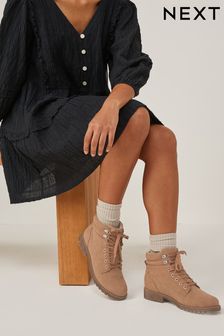 Tan Brown Regular/Wide Fit Next Forever Comfort® Casual Lace-Up Boots (U41648) | 1,197 UAH