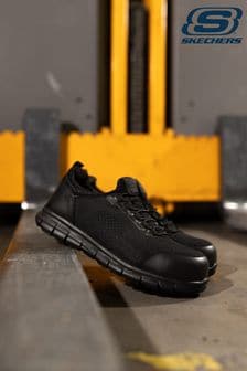 Skechers Black Synergy Omat Safety Mens Trainers (U41849) | SGD 182