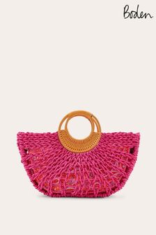 Boden Pink Hand Held Basket Bag (U41998) | ￥11,310