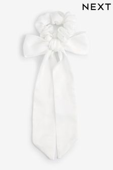 White Long Bow Scrunchie (U42203) | €7