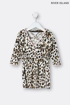 River Island Brown Mg Leopard Robe (U42373) | $28