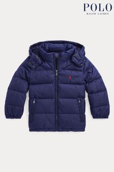 Темно-синая куртка для мальчиков с капюшоном и логотипом Polo Ralph Lauren El (U42958) | €163 - €176