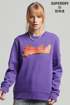 Superdry Seasonal Sweatshirt mit Vintage-Logo und Rundhalsausschnitt in Violett (U43387) | 54 €