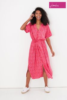 Joules Emilie Pink Kaftan Shirt Dress (U43607) | €77
