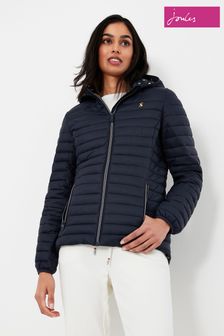 Joules Blue Snug Water Resistant Packable Puffer Coat Jacket (U43629) | $99