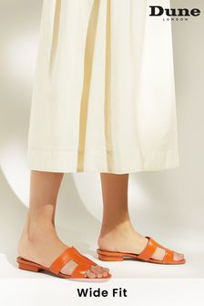 Orange - Dune London Loupe Wide Fit Smart Slider Sandals (U43955) | kr1 740