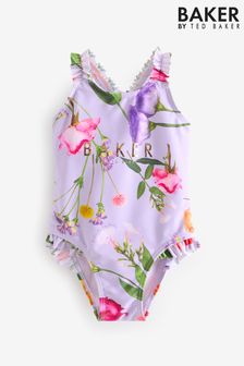 Baker by Ted Baker Floral Frilled Swimsuit