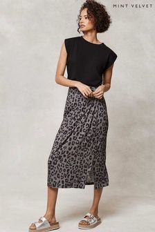 Mint Velvet Annabel Grey Jersey Midi Skirt (U44139) | €62