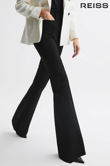 Черный - Расклешенные брюки с завышенной талией Reiss Dylan (U44534) | €163