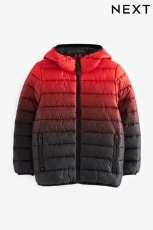 Red/Black Dip Dye Print Puffer Jacket (3-17yrs) (U44555) | BGN 63 - BGN 92