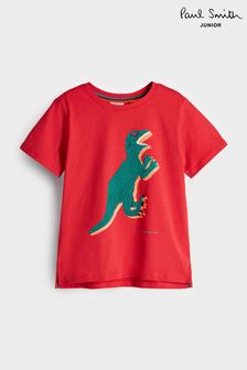 Rot - Paul Smith Junior Jungen Shirt mit Dinodesign (U44664) | 30 €
