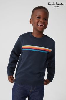 Paul Smith Junior Boys 'Artist Stripe' Crew Neck Sweatshirt (U44679) | $124