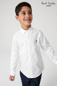 Белый - Оксфорд рубашка для мальчиков Paul Smith (U44680) | €100