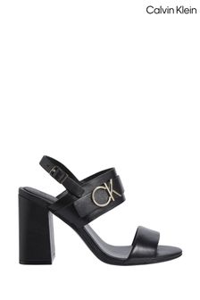 Calvin Klein Black Almond Block Heel Sandals (U44994) | 188 €