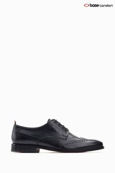 Pantofi Brogue Base London Branson negri ceruiți (U45170) | 468 LEI