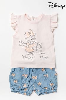 Disney Blue Minnie Mnouse Chambray Shorts And T-Shirt Set (U45337) | €25