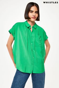 Зеленый - На пуговицах футболка Whistles Nicola (U45632) | €91