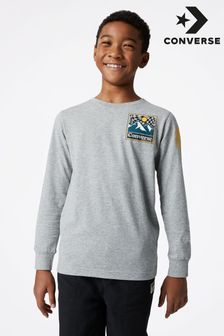Converse Grey Graphic Little Kids Long Sleeve T-Shirt (U45684) | €25