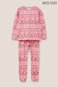 White Stuff Pink Fairisle Printed Pyjamas Set (U45816) | ₪ 133