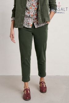 Dark Green - Seasalt Cornwall Crackington Trousers (U45897) | kr1 250