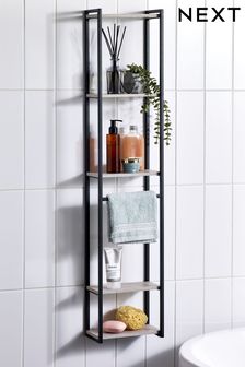 Grey Bronx Shelving and Towel Storage Unit (U46143) | €24
