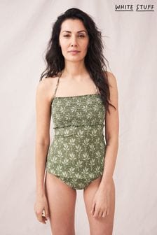 White Stuff Green Shirring Tankini (U46395) | 82 zł