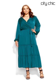 City Chic Blue Pretty Tier Maxi Dress (U46764) | $96