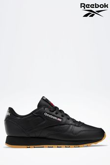 Reebok Black Classic Leather Trainers (U46807) | $106