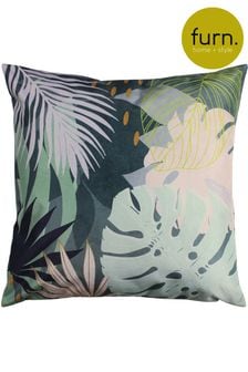 furn. Teal Blue Leafy Outdoor Cushion (U46928) | NT$890
