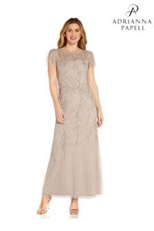 Adrianna Papell Grey Papell Studio Beaded Long Dress (U46990) | ₪ 833