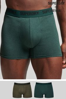 Superdry Green Organic Cotton Boxers 2 Pack (U47029) | $41