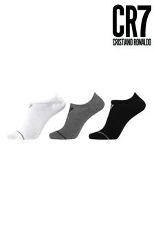 CR7 Men's White Footies Socks 3 Pack (U47269) | ₪ 56