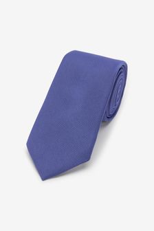 Purple - Slim - Recycled Polyester Twill Tie (U47324) | MYR 38