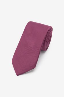 Damson Pink Slim Recycled Polyester Twill Tie (U47325) | ₪ 25