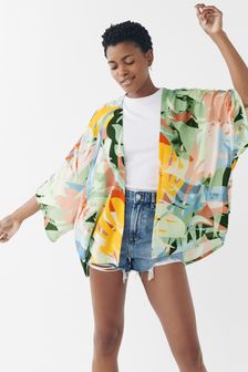 Bright Printed Kimono Cover-Up (U47537) | $46