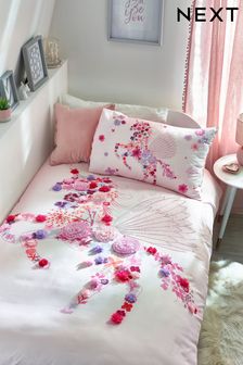 Pink Unicorn Embellished Duvet Cover and Pillowcase Set (U47632) | €62 - €75